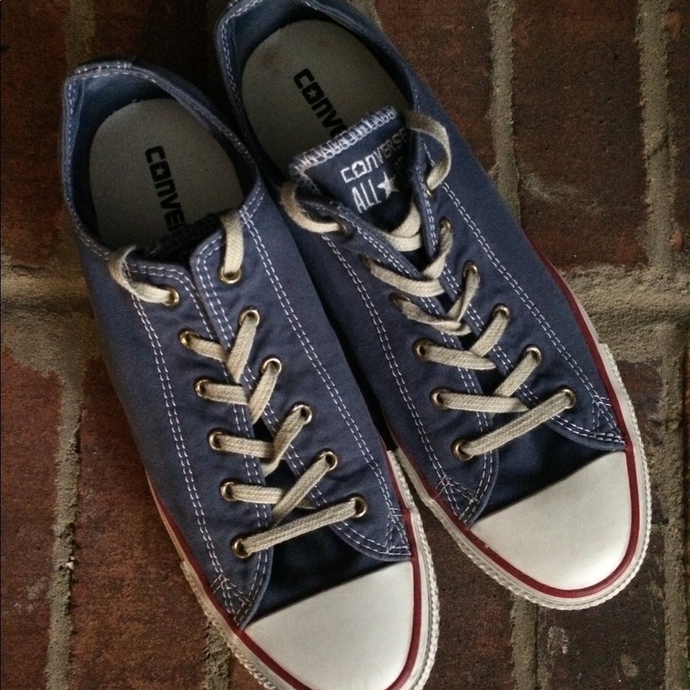 Faded Blue Converse All Stars- Size 9